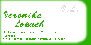 veronika lopuch business card